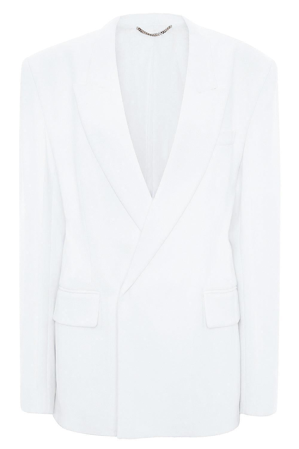 Tailored Belt Jacket-CREAM-2-CLOTHINGJACKETBLAZERS-VICTORIA BECKHAM