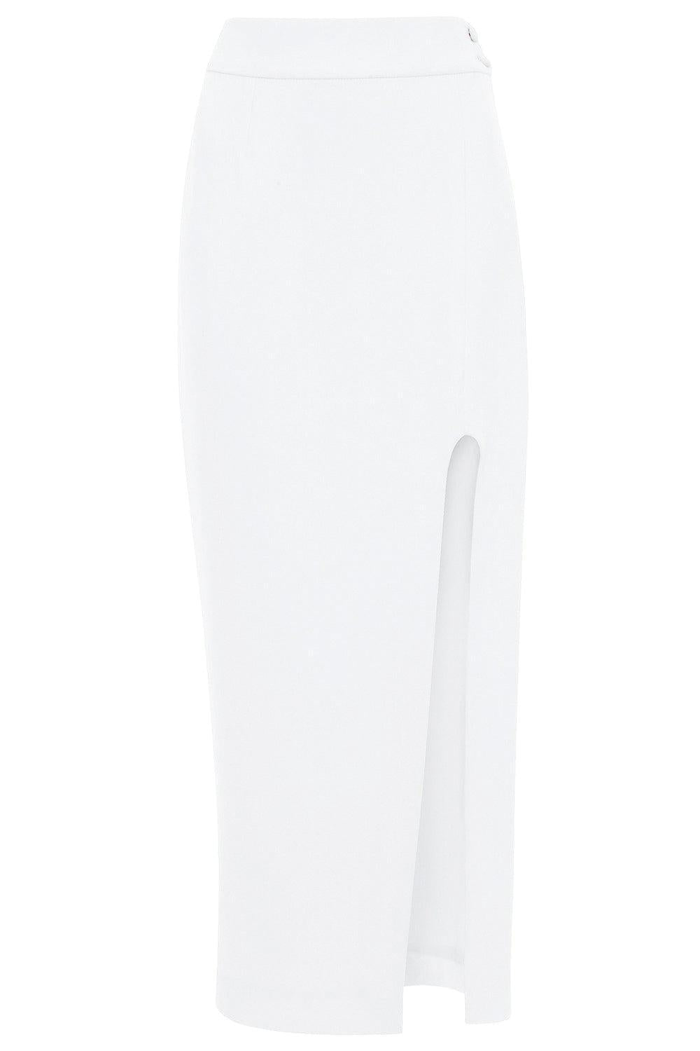Split Detail Skirt-CREAM-2-CLOTHINGSKIRTMAXI-VICTORIA BECKHAM