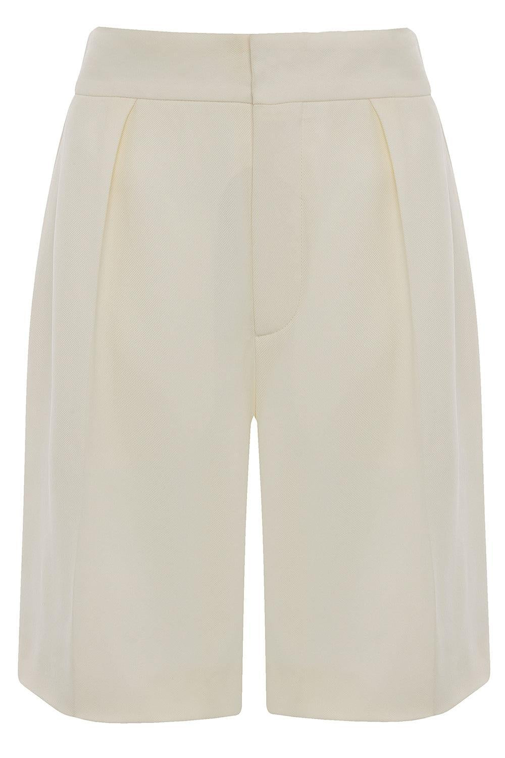 Tailored Shorts-CREAM-2-CLOTHINGPANTSHORT-VICTORIA BECKHAM