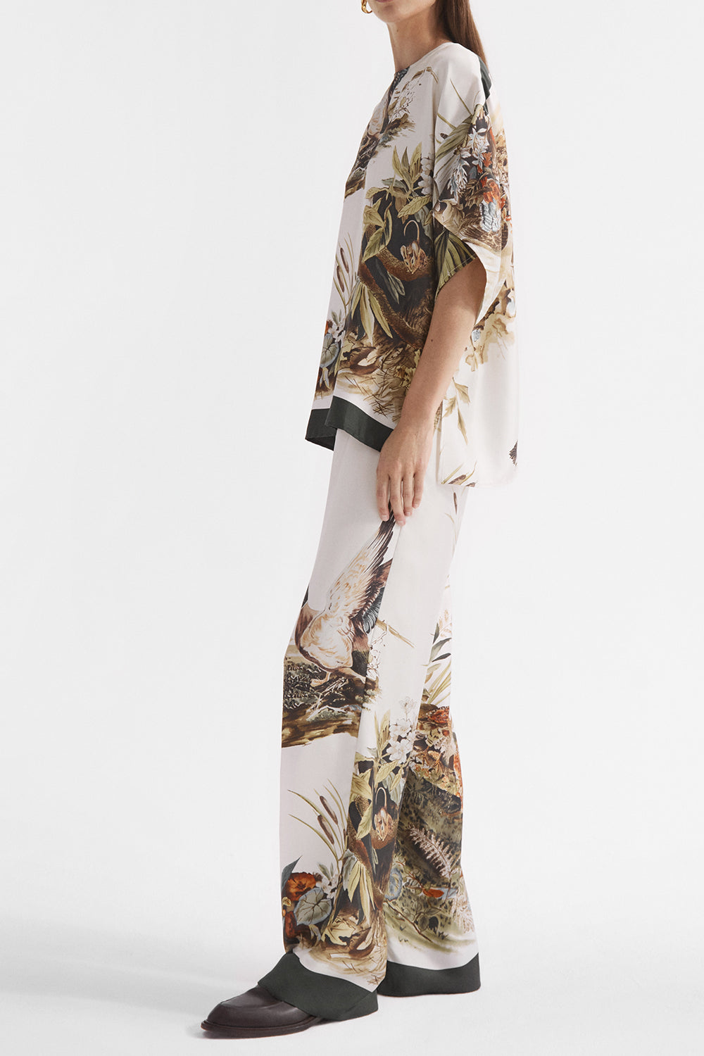 Woodland Print Wide Leg Pant-NOVELTY-XS-CLOTHINGPANTWIDE LEG-CO COLLECTION