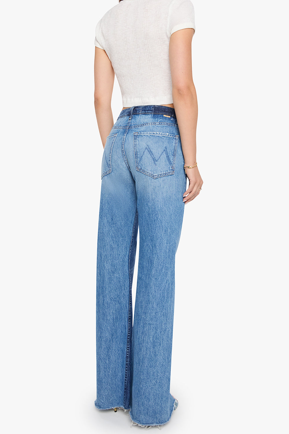 Bookie Slit Twisted Heel Frayed Pant