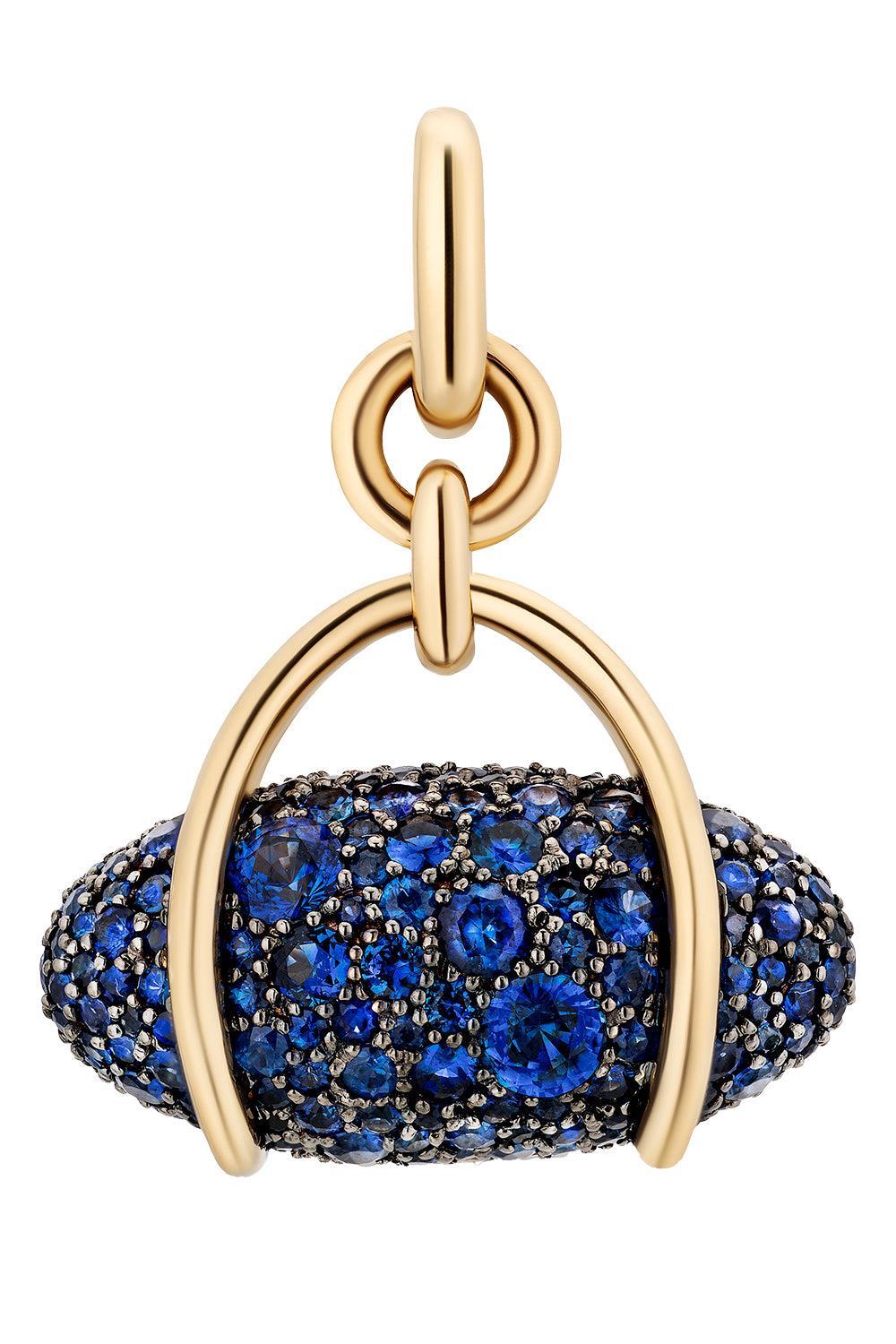 Blue Sapphire Large Vice Pendant-YELLOW GOLD-JEWELRYFINE JEWELPENDANT-MASON & BOOKS
