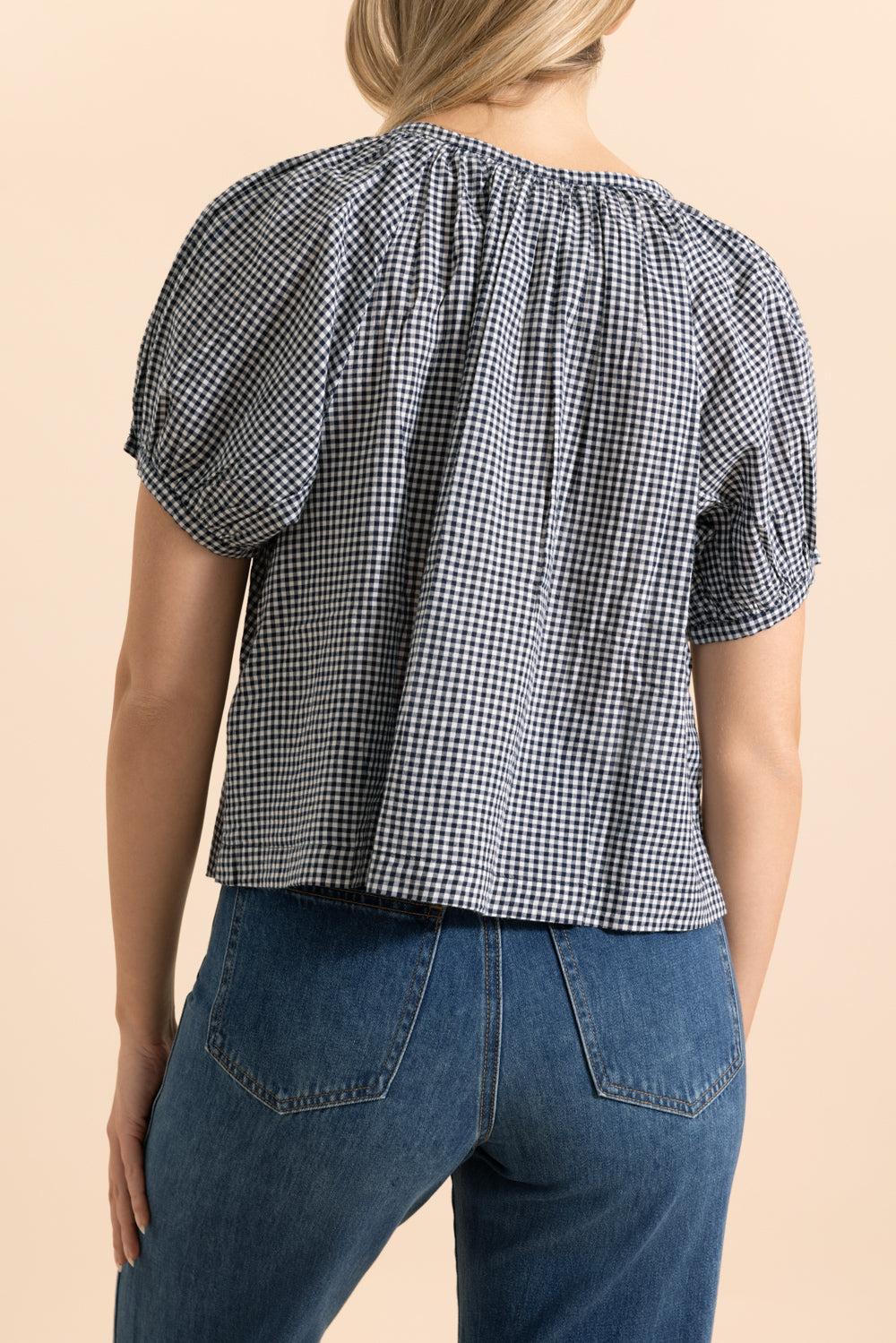 June Blouse-NVGINGHM-XS-CLOTHINGTOPBLOUSE-DOEN
