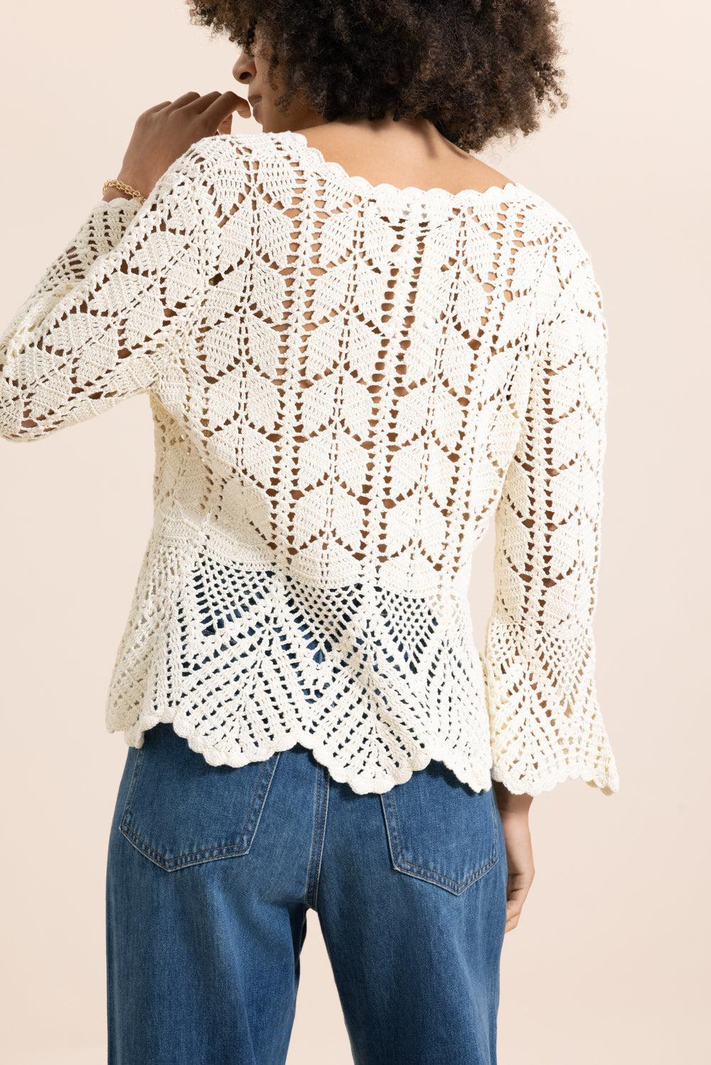 Awaken Lace Crochet Top-CREAM-0-CLOTHINGTOPBLOUSE-ZIMMERMANN