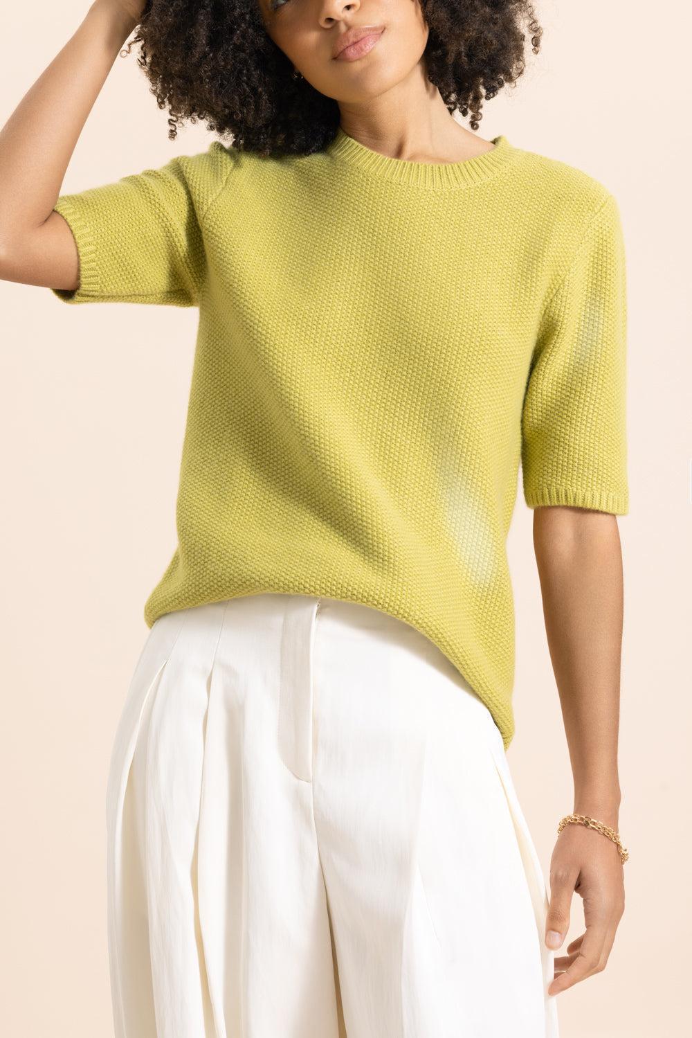 Seed Stitch Audrey Top-GREEN-XS-CLOTHINGTOPKNITS-TWP