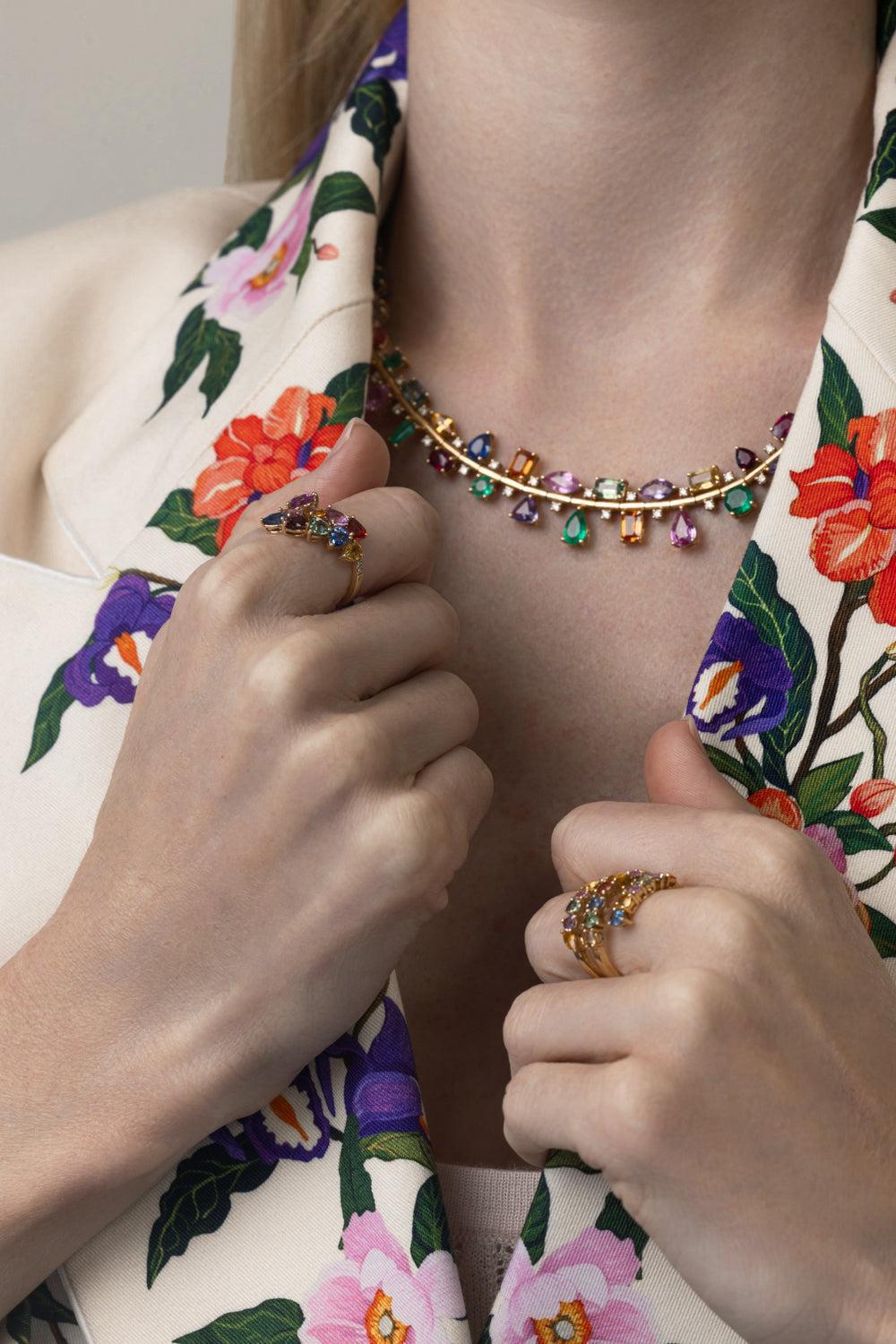 Desert Blooms Laurel Necklace-YELLOW GOLD-17-JEWELRYFINE JEWELNECKLACE O-RUCHI NEW YORK