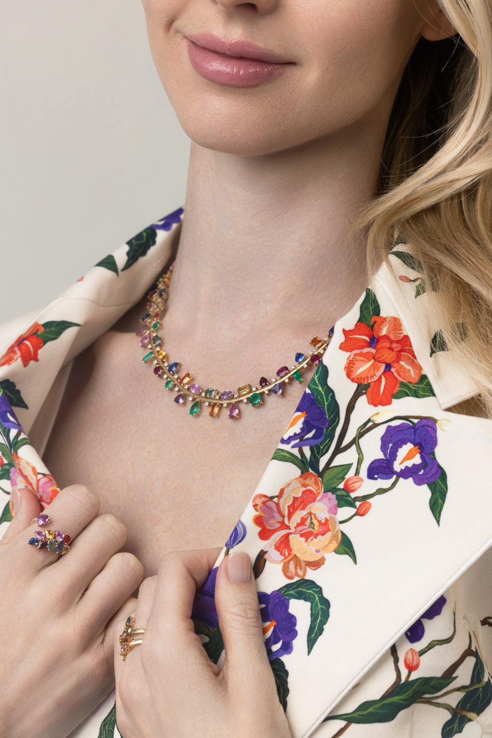 Desert Blooms Laurel Necklace-YELLOW GOLD-17-JEWELRYFINE JEWELNECKLACE O-RUCHI NEW YORK