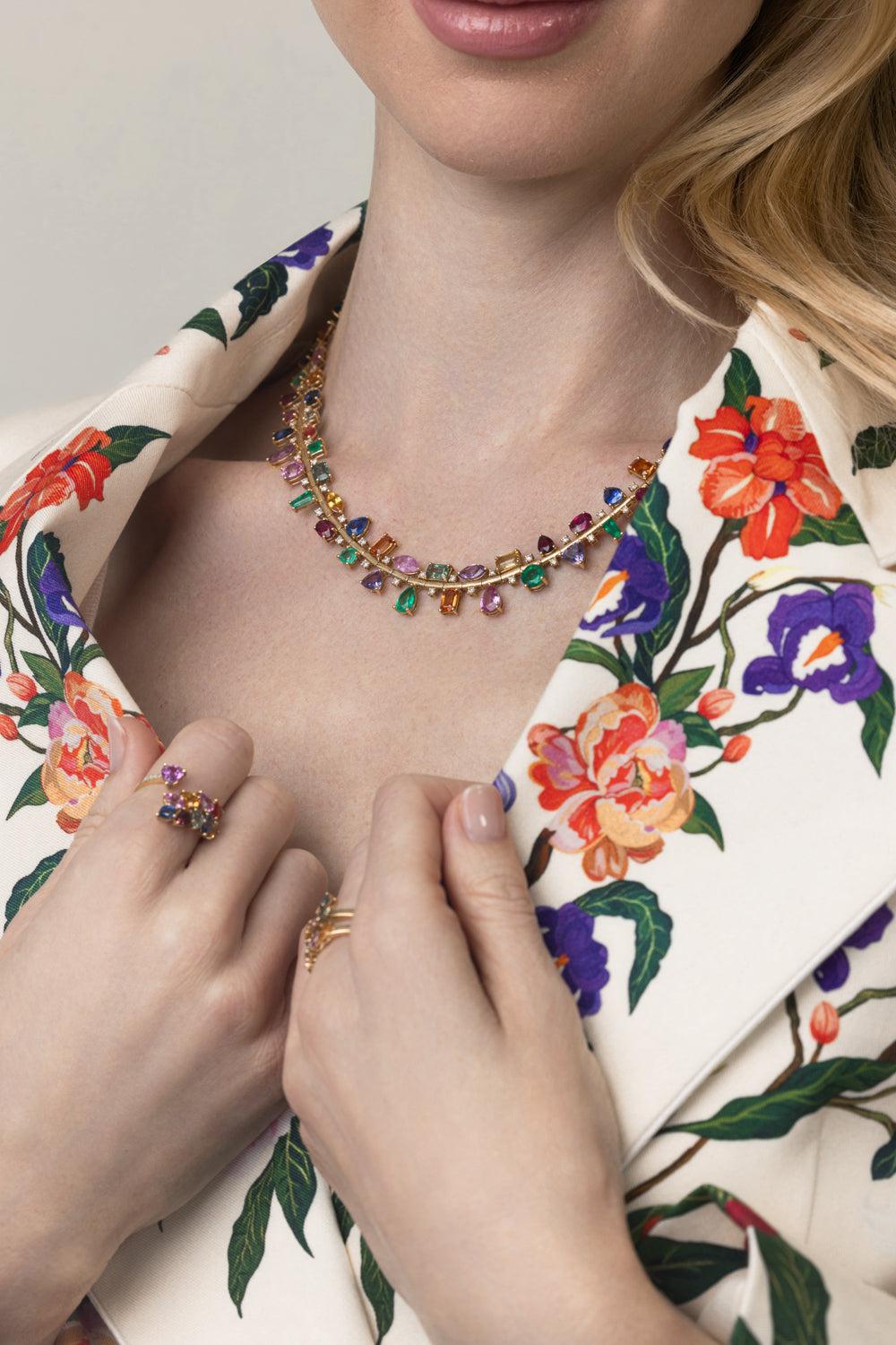 Desert Blooms Laurel Necklace-YELLOW GOLD-17-JEWELRYFINE JEWELNECKLACE O-RUCHI NEW YORK