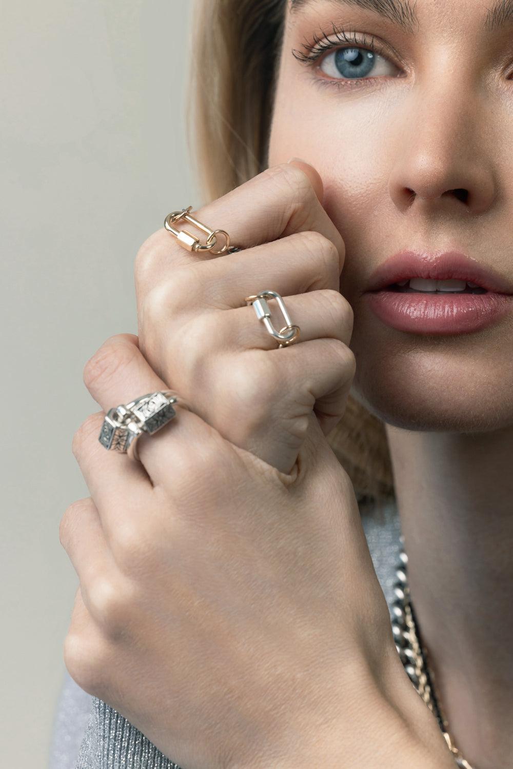 Not So Heavy Curb Chain Ring-SILVER-LARGE-JEWELRYFINE JEWELRING-MARLA AARON