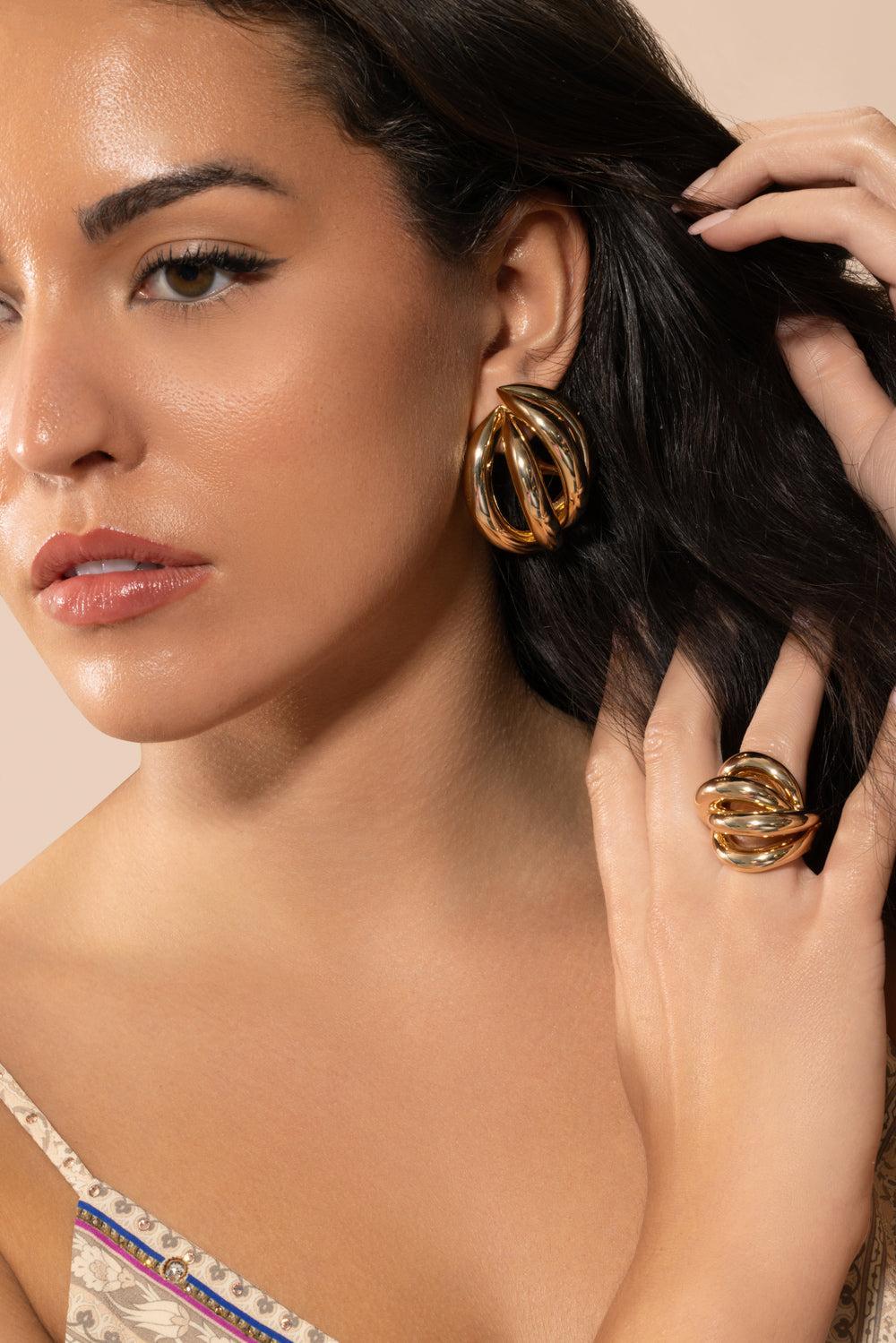 Abrstract Lines Earrings-YELLOW-JEWELRYBOUTIQUEEARRING-JENNIFER FISHER