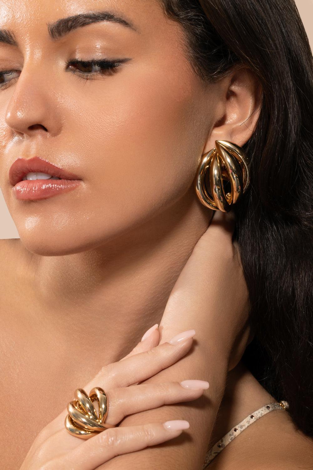 Abrstract Lines Earrings-YELLOW-JEWELRYBOUTIQUEEARRING-JENNIFER FISHER