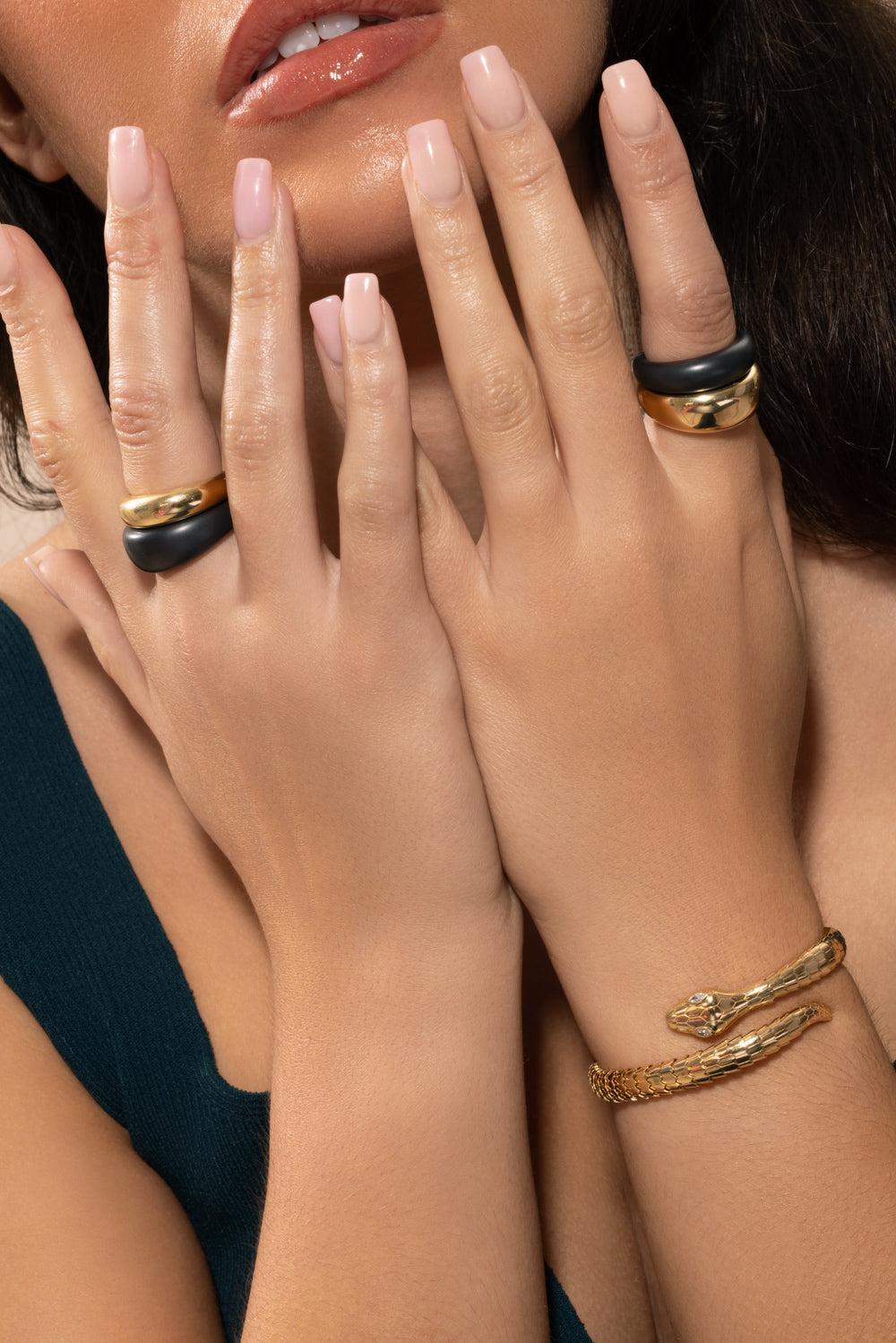 French Dome Ring - 10mm - Yellow Gold-YELLOW GOLD-7.5-JEWELRYFINE JEWELRING-SIDNEY GARBER