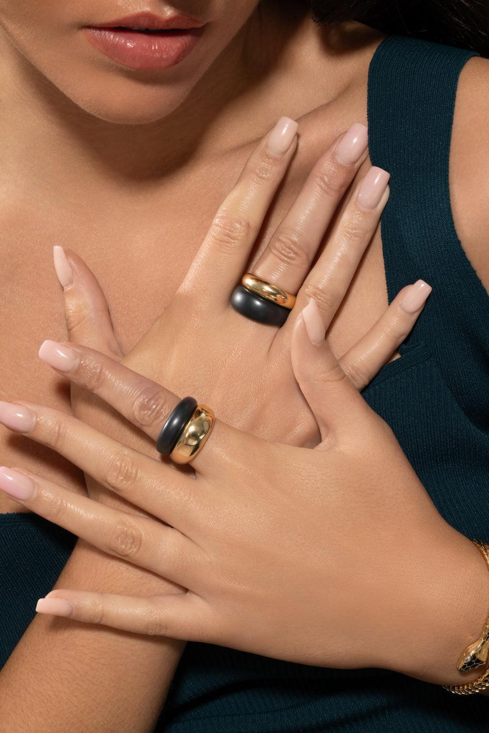 French Dome Ring - 7mm - Yellow Gold-YELLOW GOLD-7.5-JEWELRYFINE JEWELRING-SIDNEY GARBER