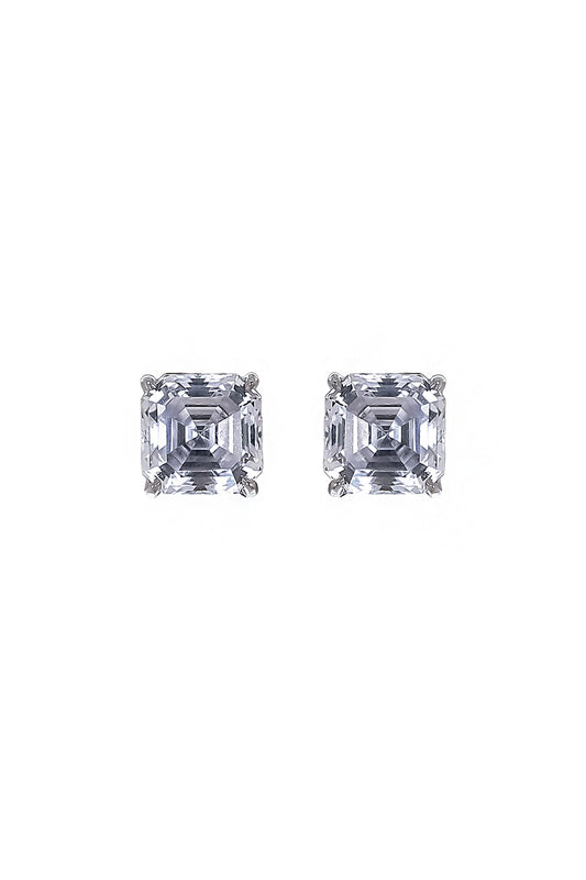 Asscher Stud Earrings