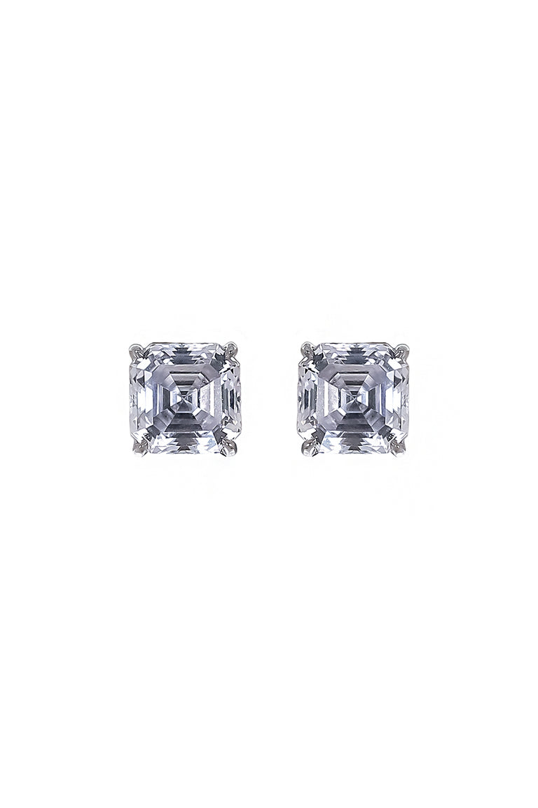 Asscher Stud Earrings