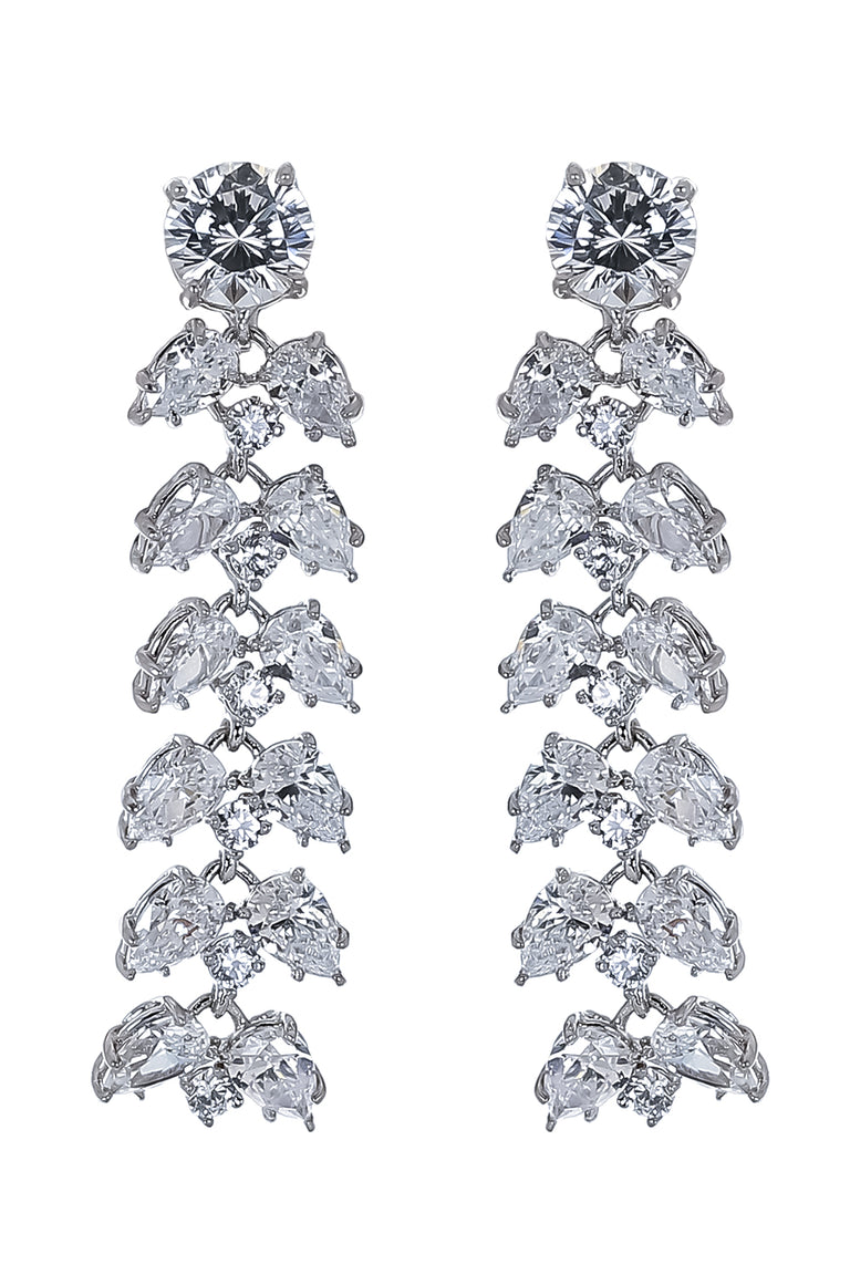 Six Double Pear Drop Earrings