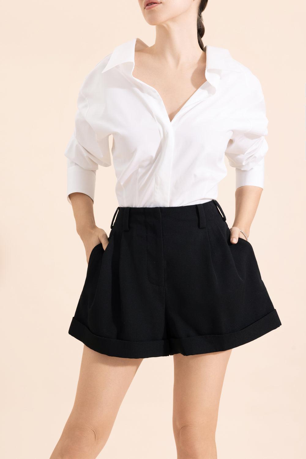 Grain Poudre Pull On Shorts-BLACK-34-CLOTHINGPANTSHORT-GIVENCHY