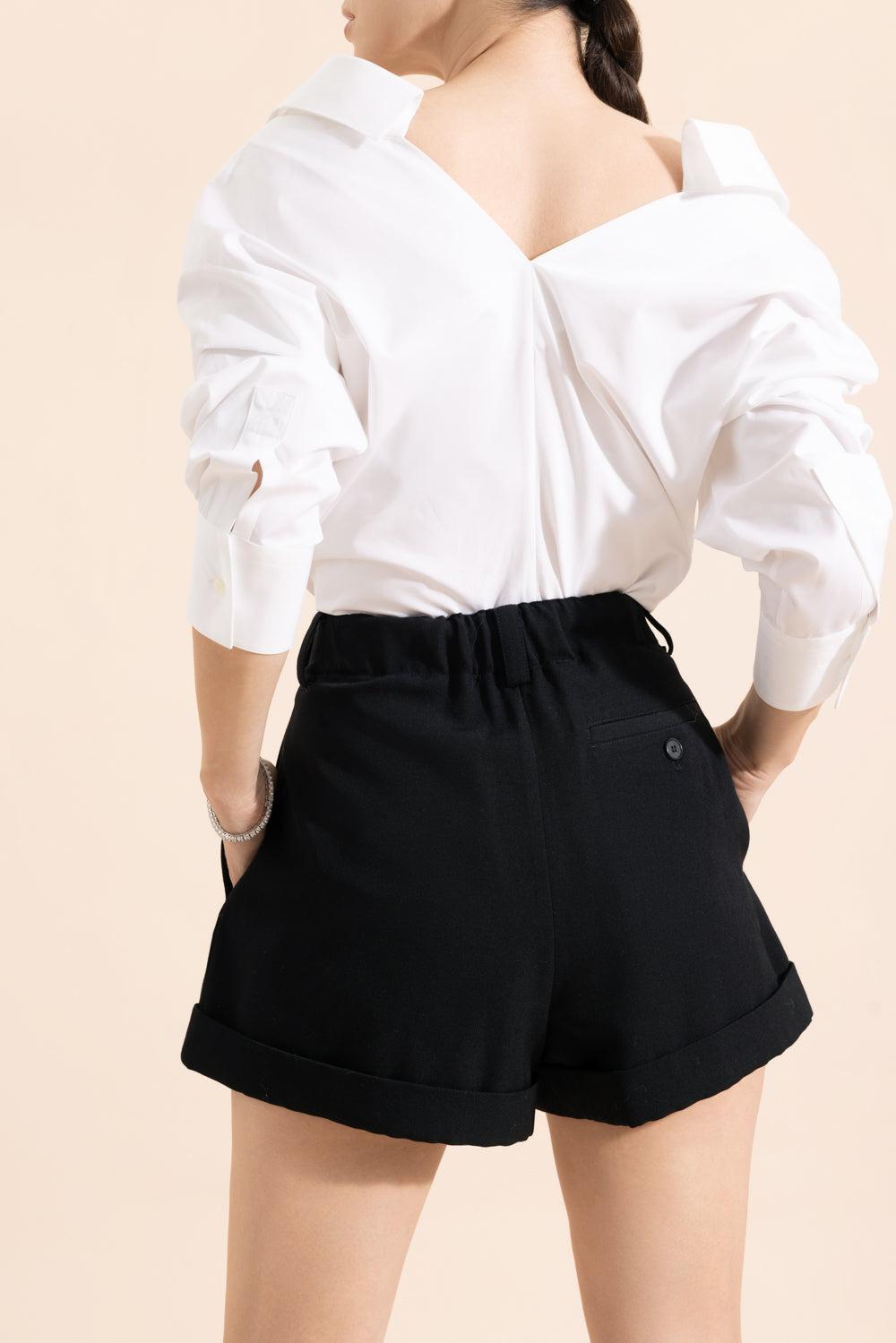 Grain Poudre Pull On Shorts-BLACK-34-CLOTHINGPANTSHORT-GIVENCHY