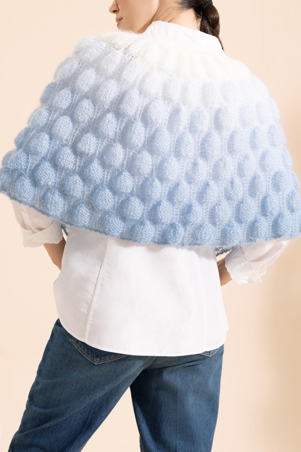 Tove Poncho - White Pearl Blue-WHPLEBLU-O/S-CLOTHINGTOPPONCHO-LETANNE