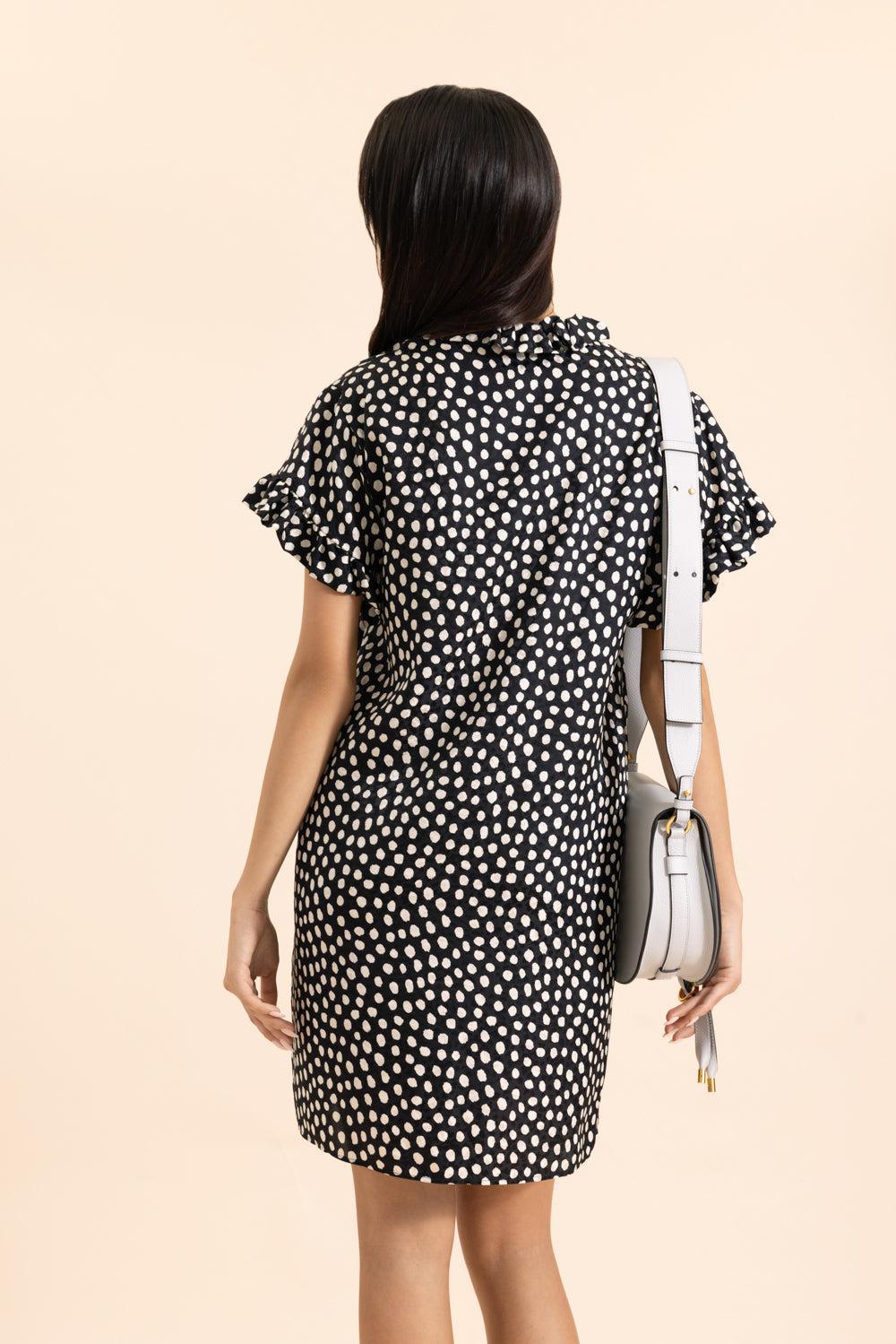 Silk Mini Ruffle Dress-ANIMAL-36-CLOTHINGDRESSCASUAL-CHLOÉ