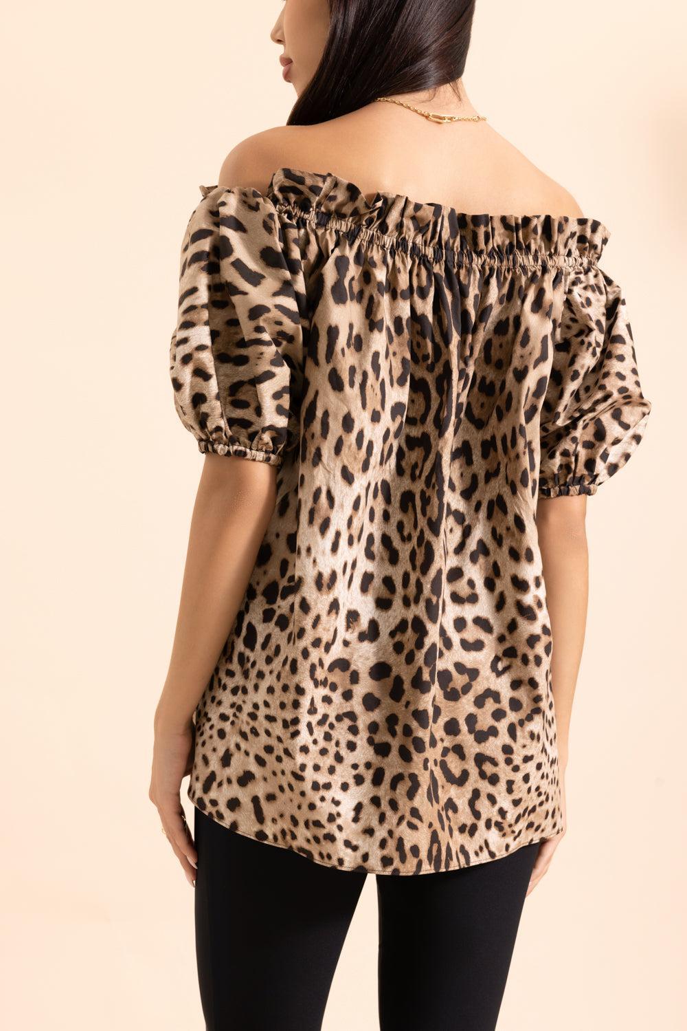 Off The Shoulder Blouse-ANIMAL-36-CLOTHINGTOPBLOUSE-DOLCE & GABBANA