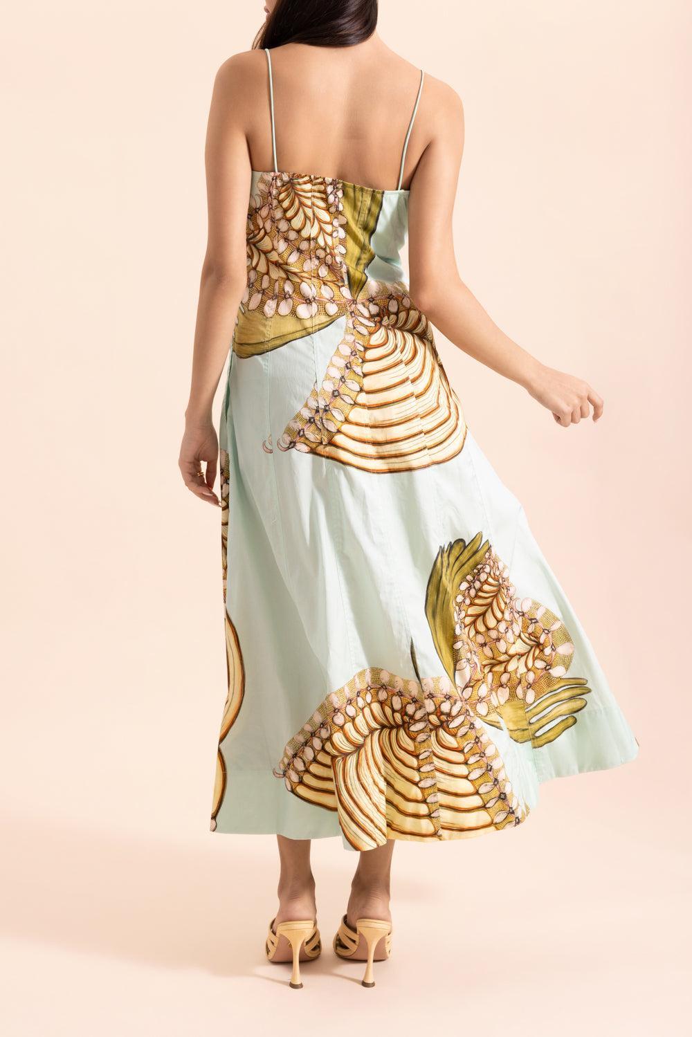 Vesela Cami Midi Dress-GREEN-0-CLOTHINGDRESSCASUAL-ULLA JOHNSON