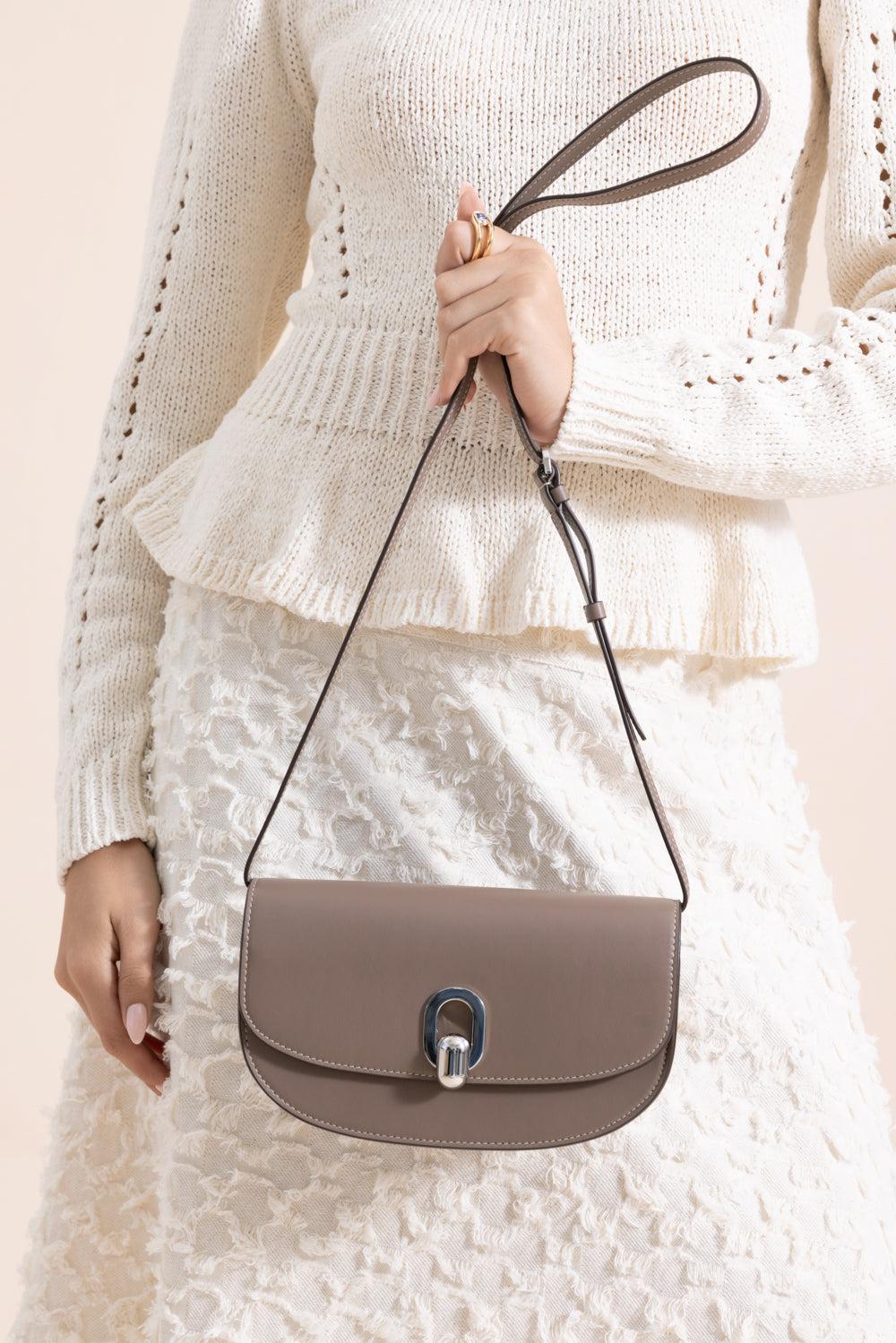 Tondo Crescent Bag-TAUPE-HANDBAGSHOULDER-SAVETTE