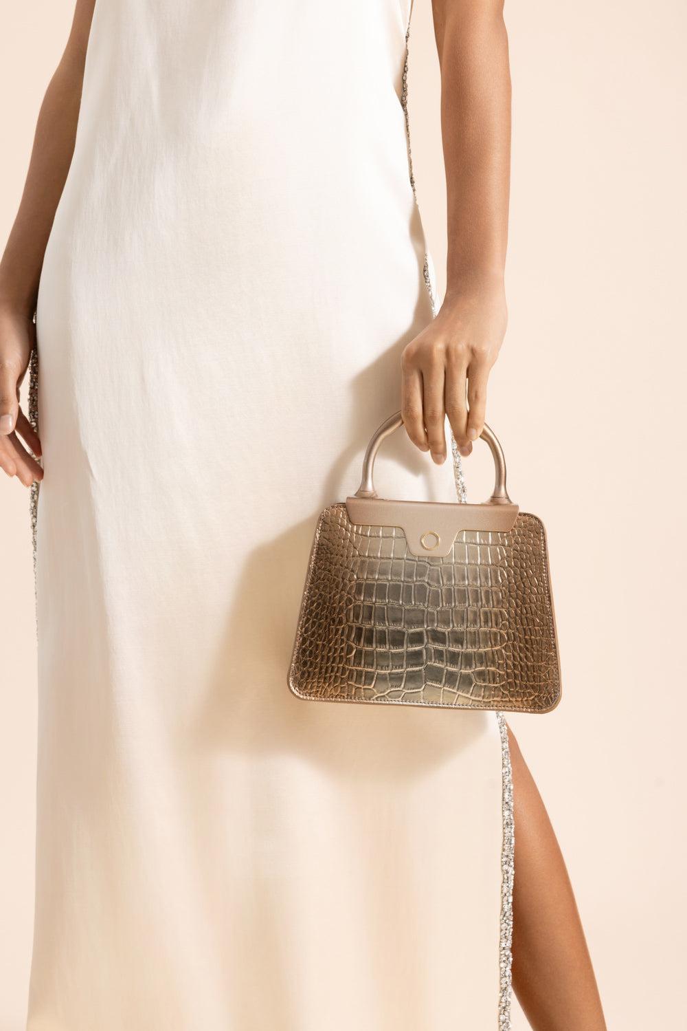 Andie Clutch - Light Sand / Bronze-SHMRLTSN-HANDBAGCLUTCHES-JEFFREY LEVINSON