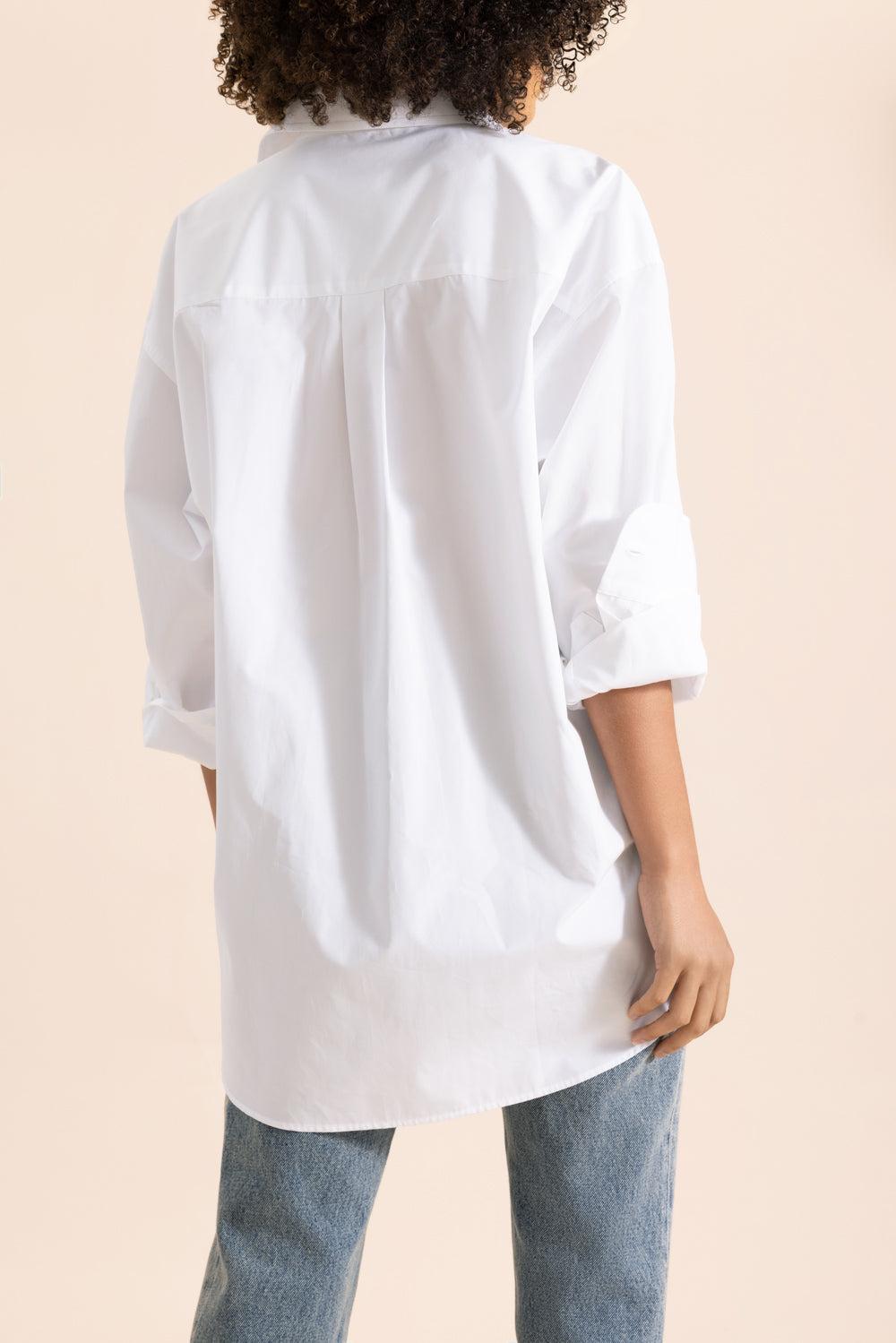 Flower Embroidered Shirt-PURE WHT-36-CLOTHINGTOPBLOUSE-STELLA MCCARTNEY