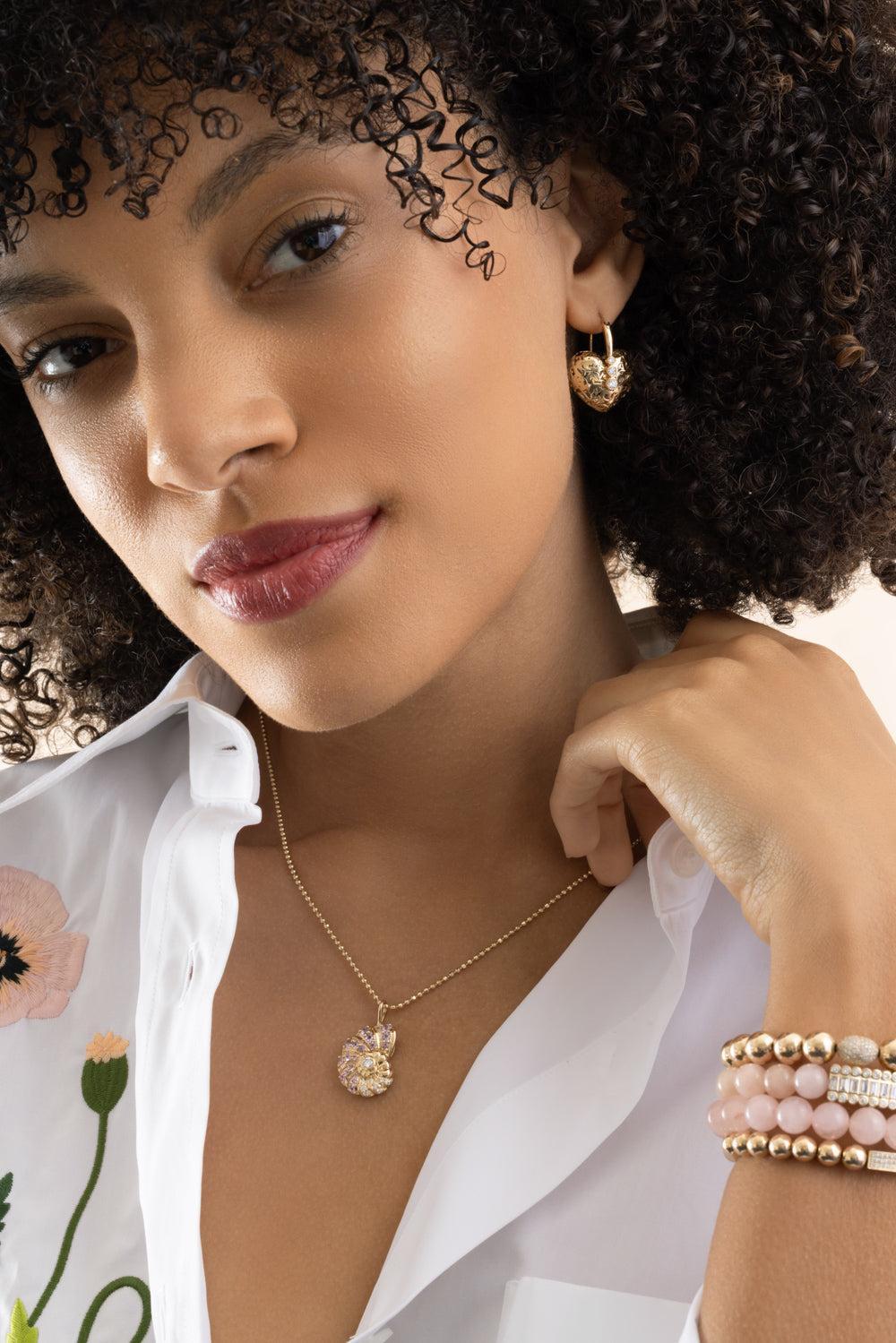 Three Diamond Wallpaper Heart Earrings-YELLOW GOLD-JEWELRYFINE JEWELEARRING-SYDNEY EVAN