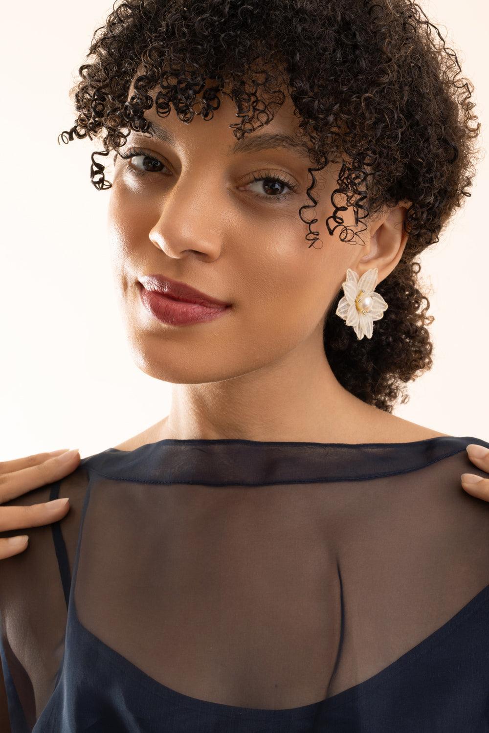 Flower Forma Horse Mane Earrings-YELLOW GOLD-JEWELRYFINE JEWELEARRING-SILVIA FURMANOVICH