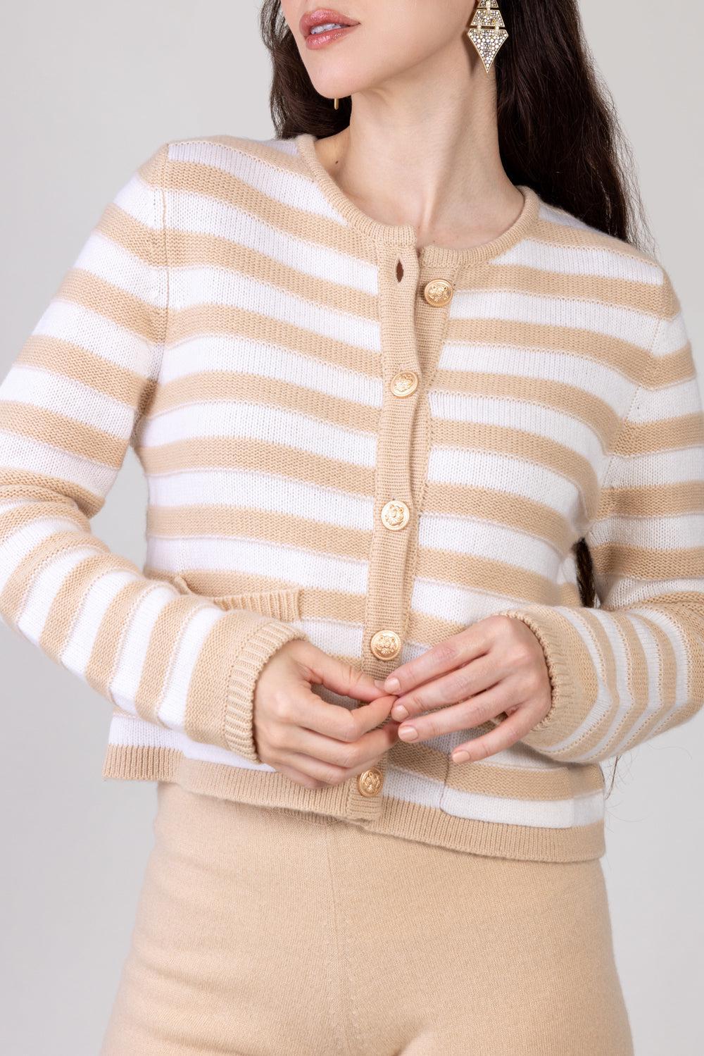 CREWNECK BUTTON-UP CARDIGAN-MCDMFLEU-XS-CLOTHINGTOPCARDIGAN-ALLUDE