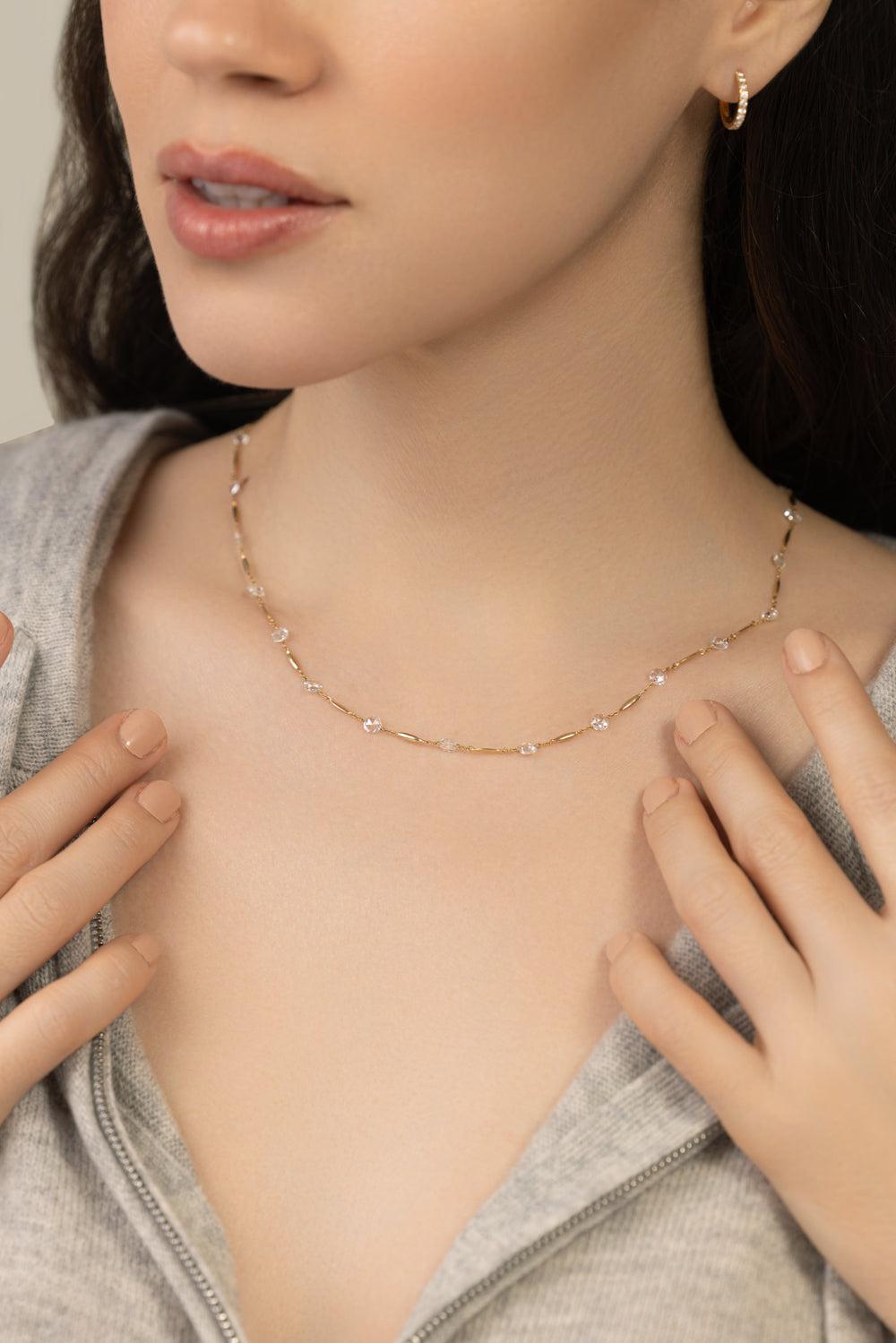 Ethereal Chain Necklace-YELLOW GOLD-JEWELRYFINE JEWELNECKLACE O-64 FACETS