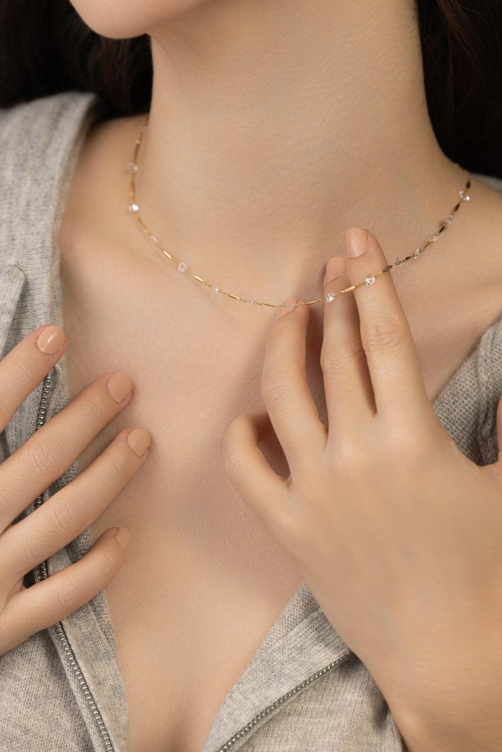 Ethereal Chain Necklace-YELLOW GOLD-JEWELRYFINE JEWELNECKLACE O-64 FACETS