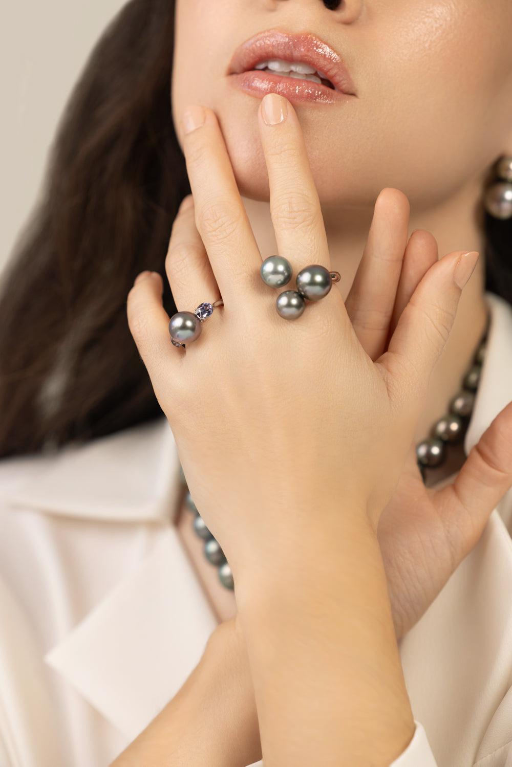Bubble Tahitian Ring-WHITE GOLD-7-JEWELRYFINE JEWELRING-ASSAEL