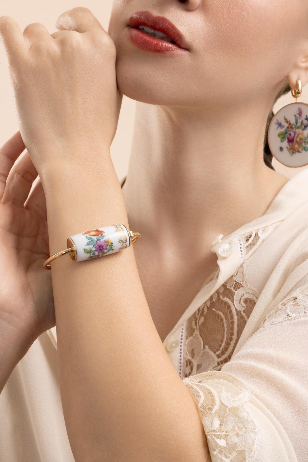 Nymphenburg Trundle Lock Bracelet-YELLOW GOLD-6.5-7-JEWELRYFINE JEWELBRACELET O-MARLA AARON