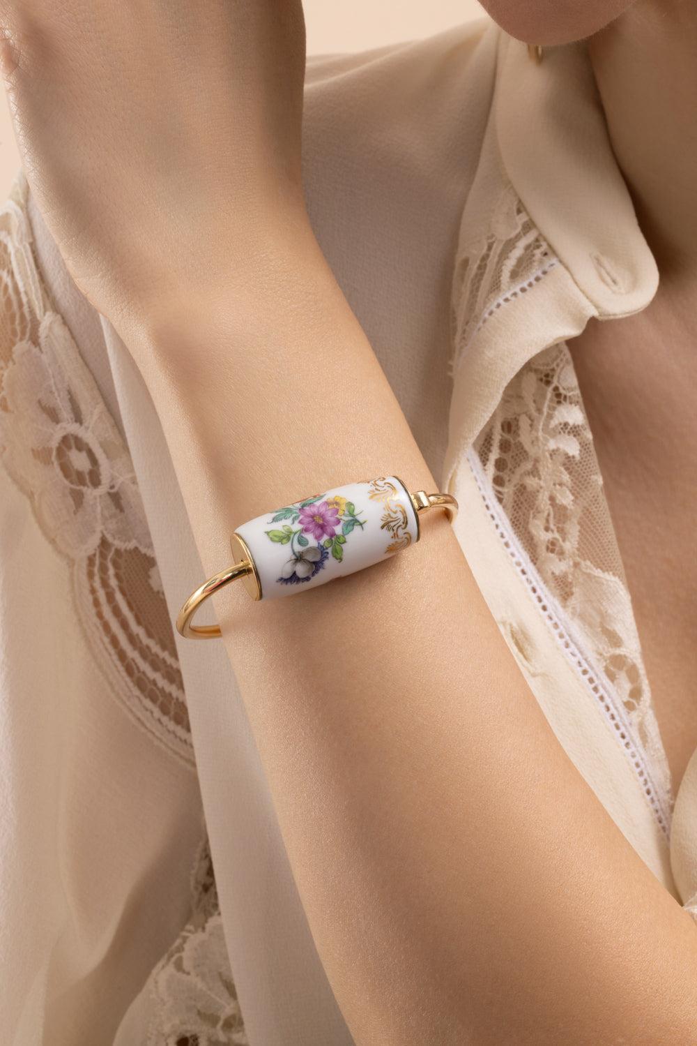 Nymphenburg Trundle Lock Bracelet-YELLOW GOLD-6.5-7-JEWELRYFINE JEWELBRACELET O-MARLA AARON