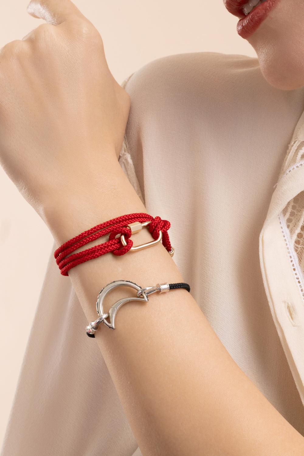 The String Project Bracelet - Black-SILVER-7.5-JEWELRYFINE JEWELBRACELET O-MARLA AARON