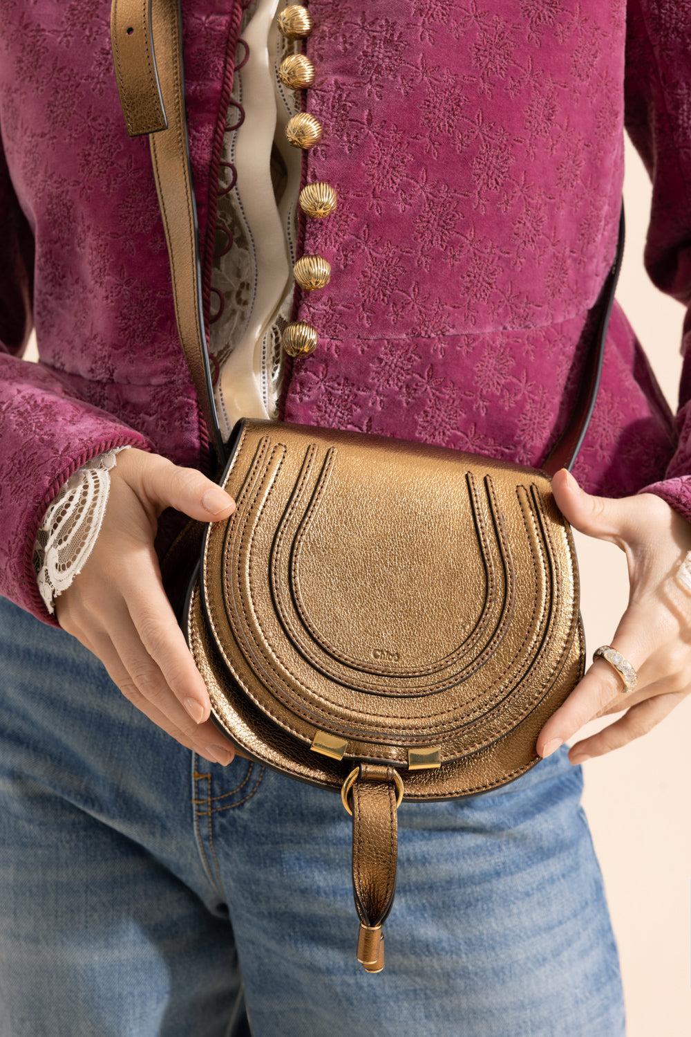 Small Marcie Bag - Golden Brown-GLDNBRWN-HANDBAGSHOULDER-CHLOÉ