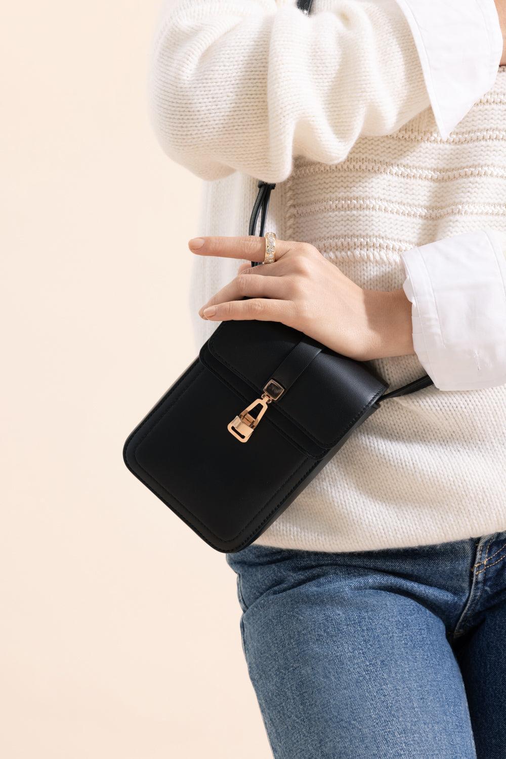 Phone Pouch - Black-BLACK-HANDBAGSHOULDER-GABRIELA HEARST