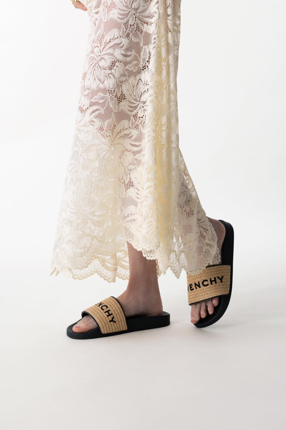 Flat Slides - Raffia | GIVENCHY – Marissa Collections