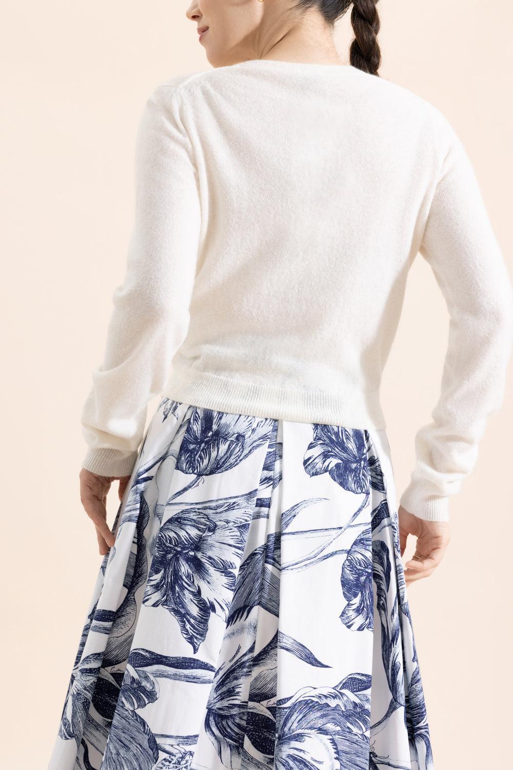 Embellished Crew Neck Cardigan-ALABASTER-XS-CLOTHINGTOPCARDIGAN-ERDEM