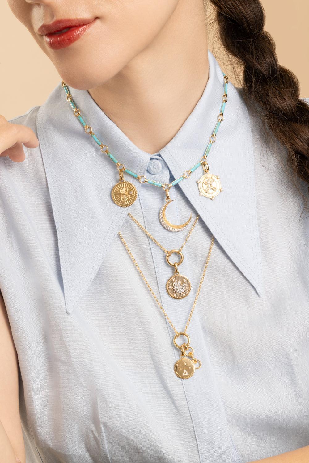 Dream Baby Medallion-YELLOW GOLD-JEWELRYFINE JEWELPENDANT-FOUNDRAE