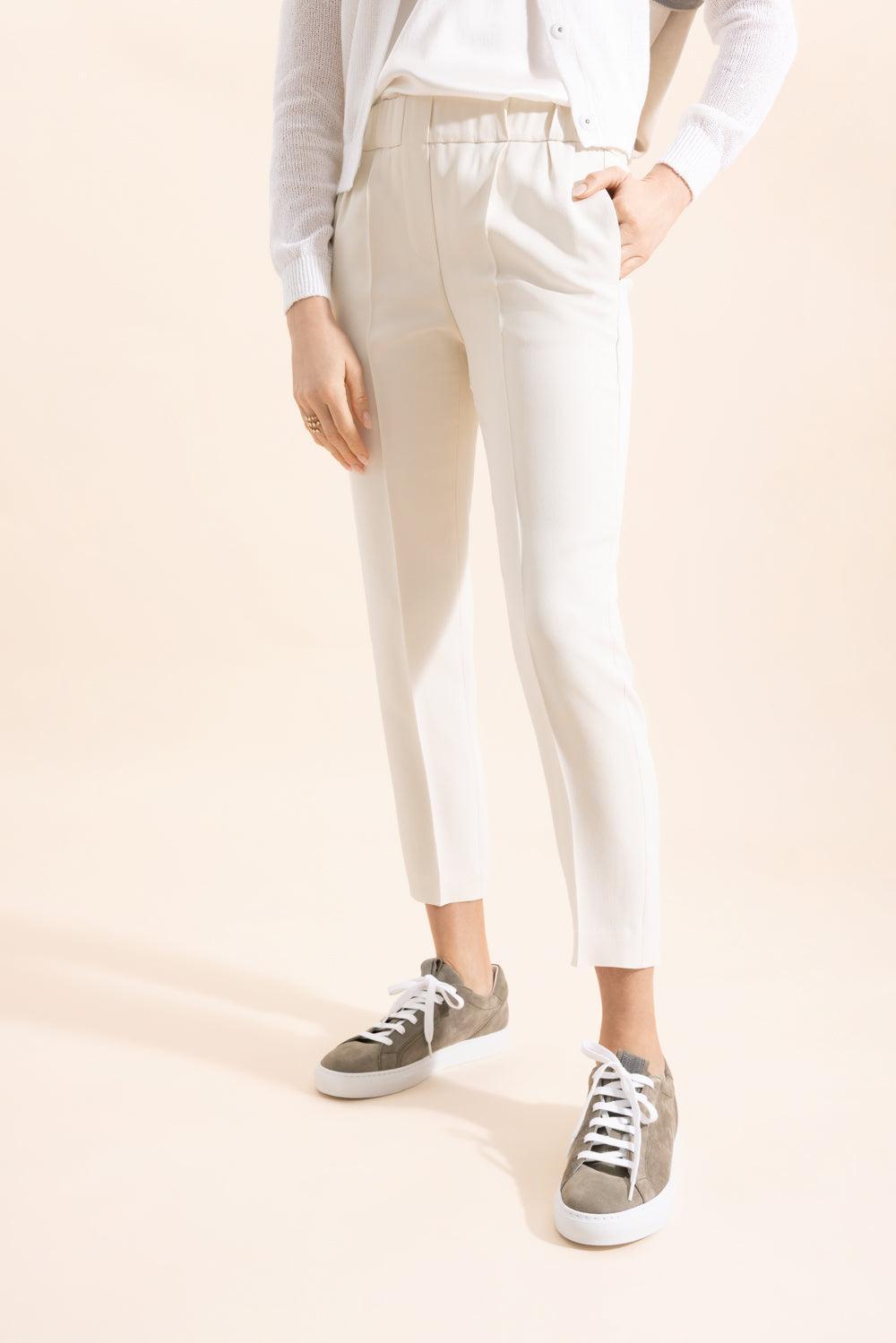 Classic Pull On Pant - Chalk-WHITE-36-CLOTHINGPANTCASUAL-BRUNELLO CUCINELLI