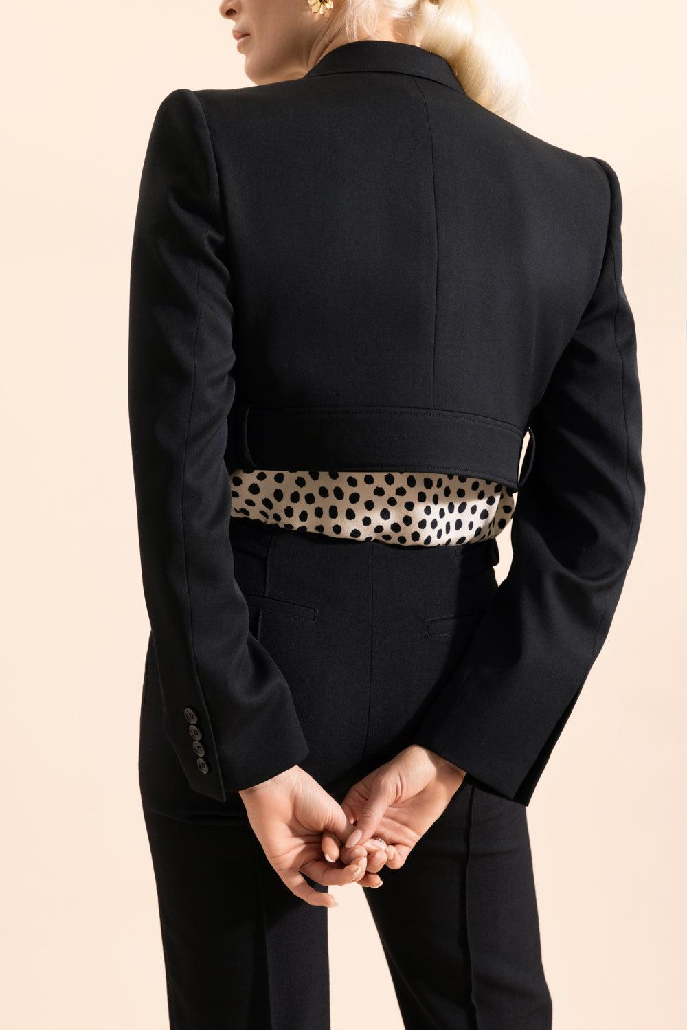Spencer Crop Jacket-BLACK-36-CLOTHINGJACKETBLAZERS-CHLOÉ