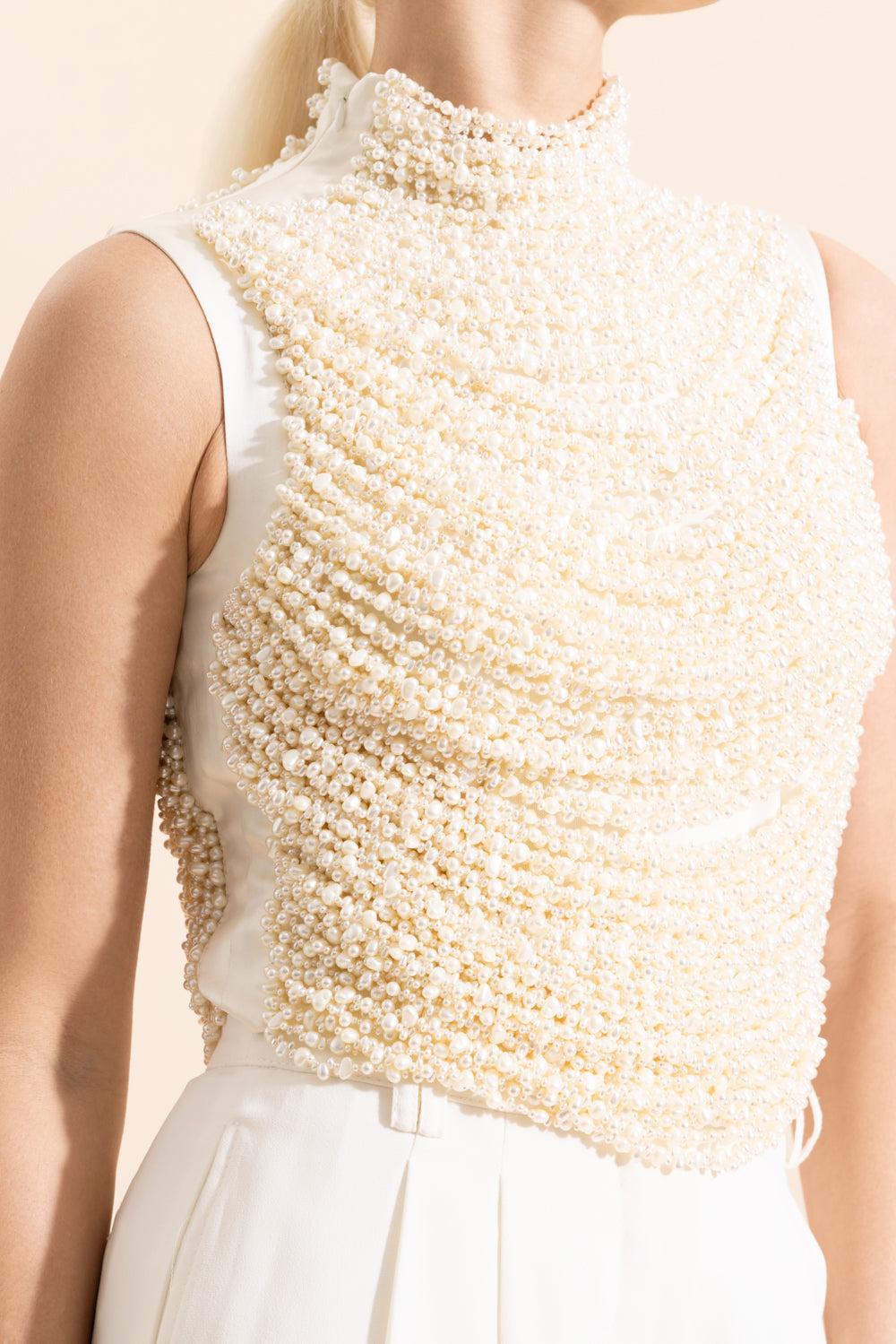 Taraji Top - Pearl-PEARL-XS-CLOTHINGTOPBLOUSE-CULT GAIA