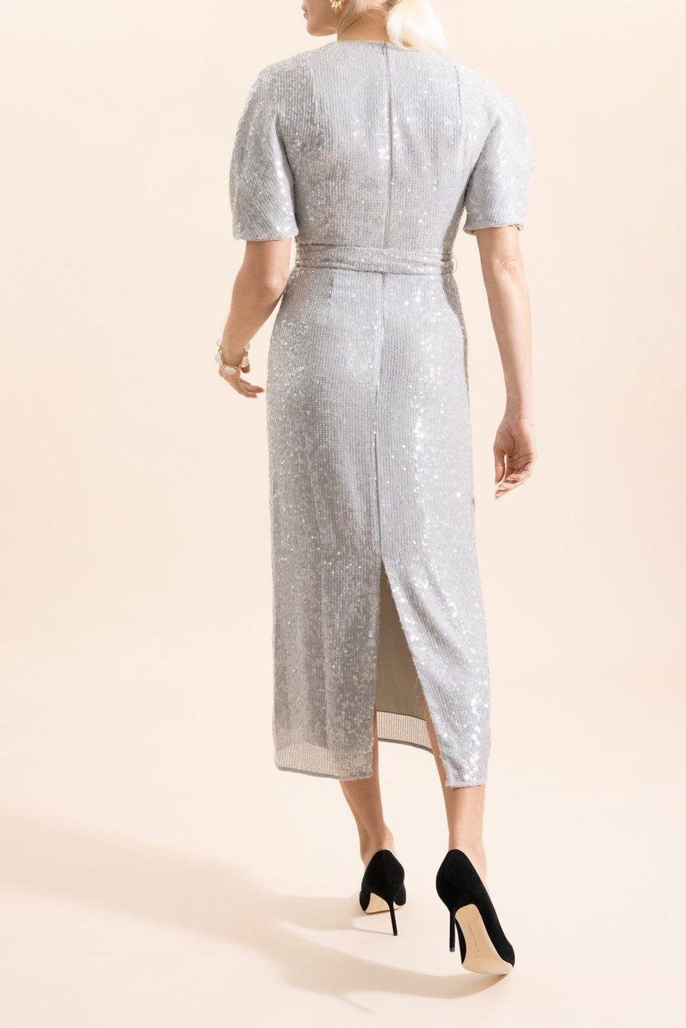 Short Sleeve Midi Cocktail Dress