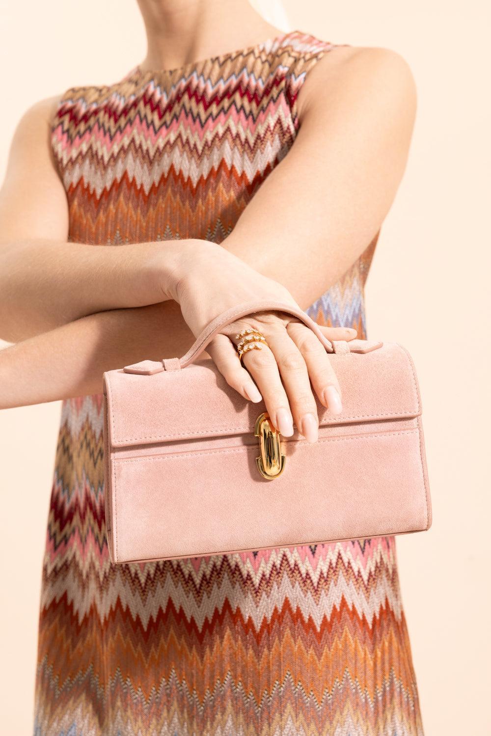 Symmetry Pochette Bag - Blush-BLUSH-HANDBAGCLUTCHES-SAVETTE