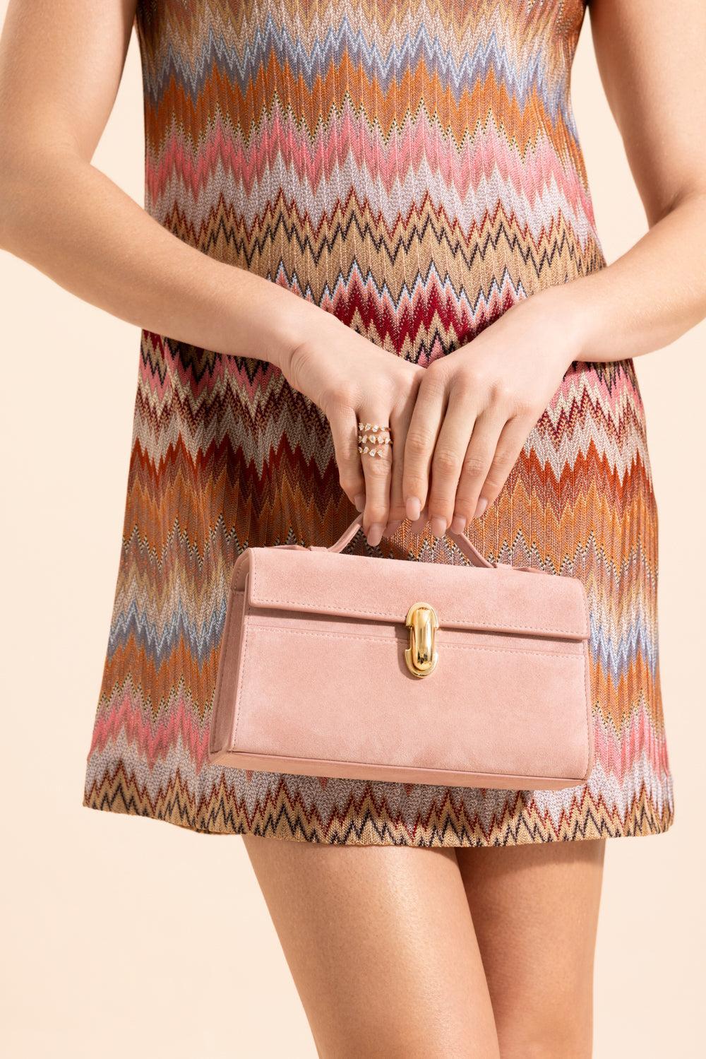 Symmetry Pochette Bag - Blush-BLUSH-HANDBAGCLUTCHES-SAVETTE