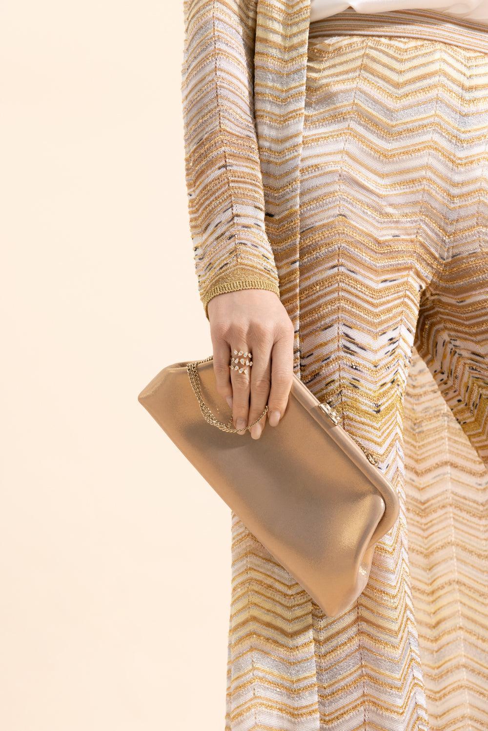 Skylar Shimmer Clutch - Gold-GLDLTGLD-HANDBAGCLUTCHES-JIMMY CHOO